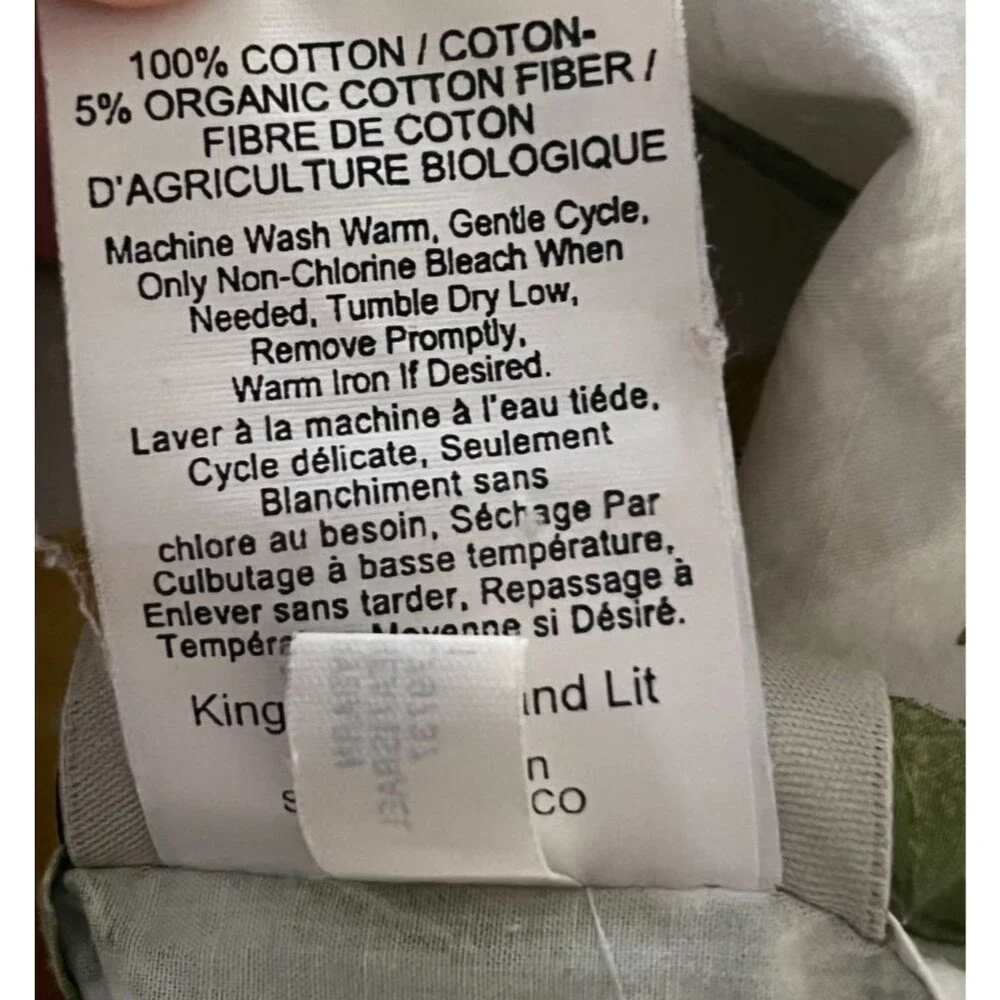 POTTERY BARN Spring Sparrow KING Duvet Cover Birds Botanical Colorful Cotton